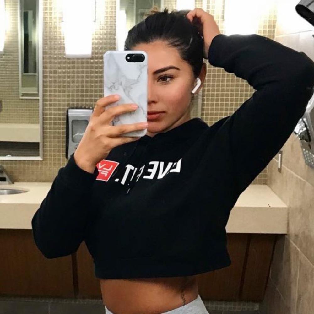 Black crop sweater